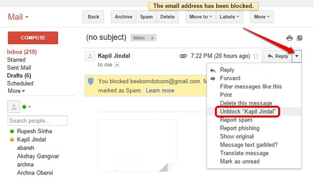 Unblock-Email-Address-Gmail-Web