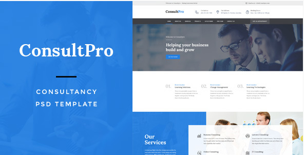 ConsultPro Consultancy PSD Template