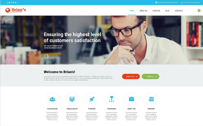 Consulting Agency PSD Template