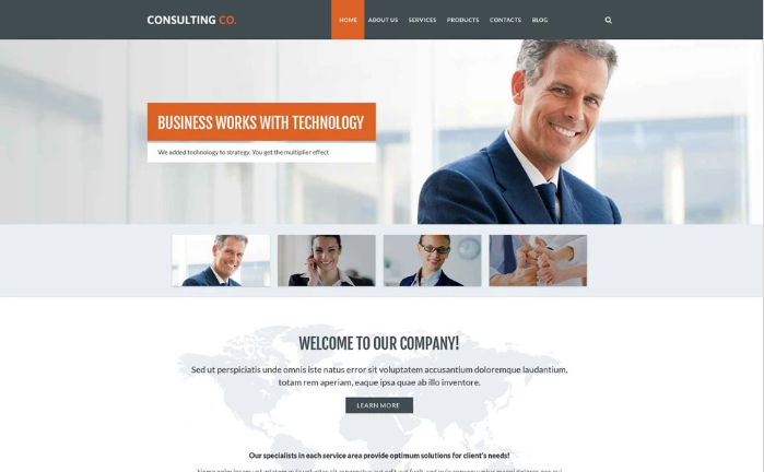 Consulting Company PSD Template
