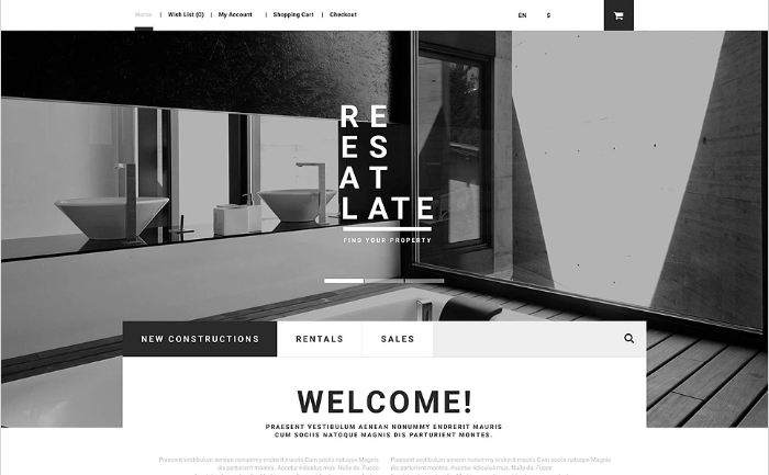 Real Estate OpenCart Template