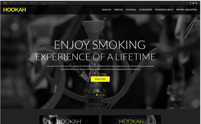 Selling Hookah OpenCart Template
