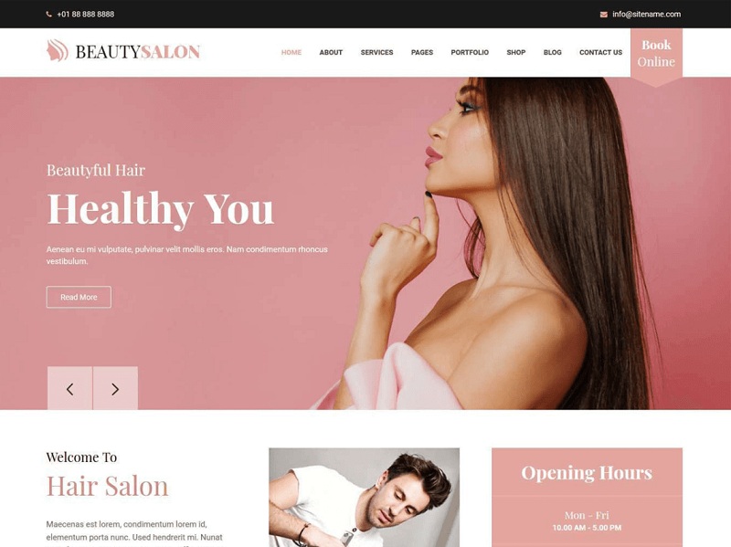 Belleza Free Spa Salon Theme