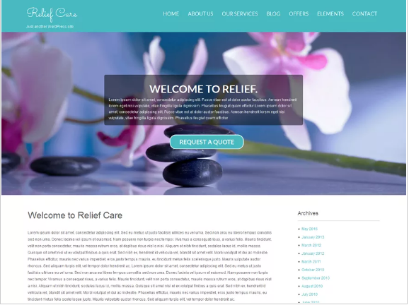 Relief Free Spa Salon WordPress Themes