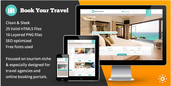 book your travel: Responsive HTML5 Templates