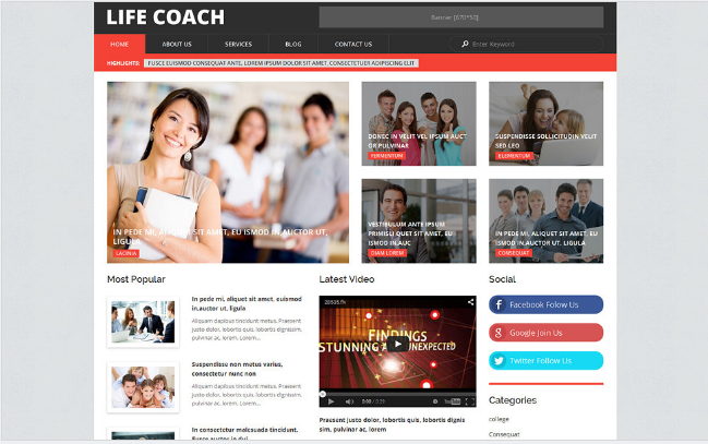 Life Coach: Best WordPress Non Profit Themes