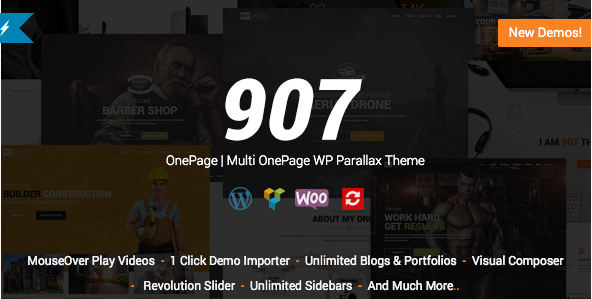 907 Best Responsive WordPress Parallax Themes