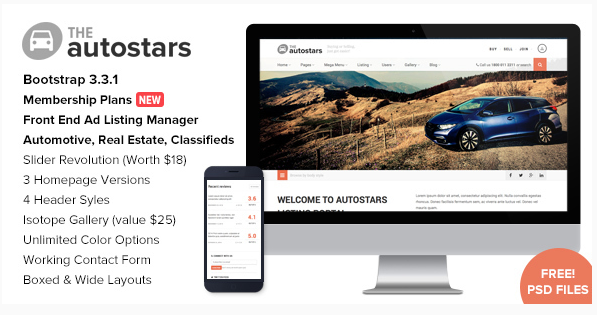 AUTO SATRS Car Dealer WordPress Themes