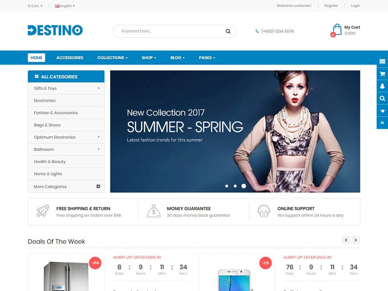 Destino: Best OpenCart eCommerce Themes