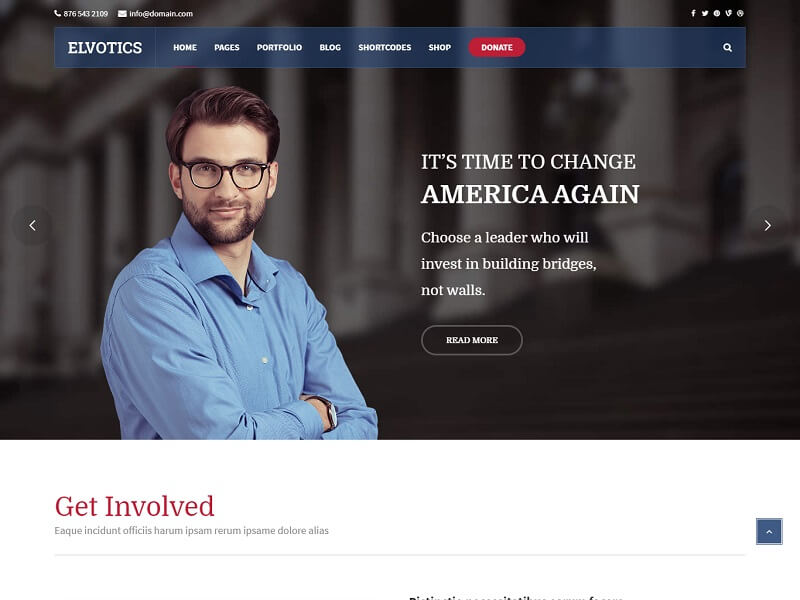 Elvotics Best Political WordPress Themes