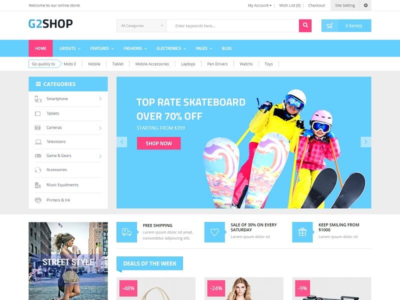 G2shop: Best OpenCart eCommerce Themes