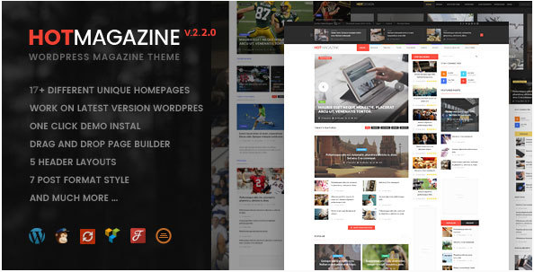 HOT MAG Best Dark WordPress Themes