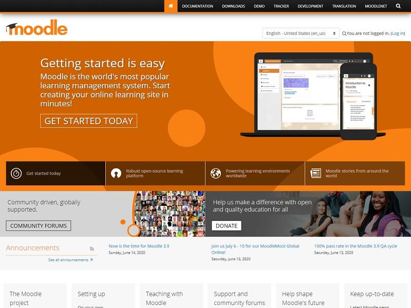 Moodle PHP CMS