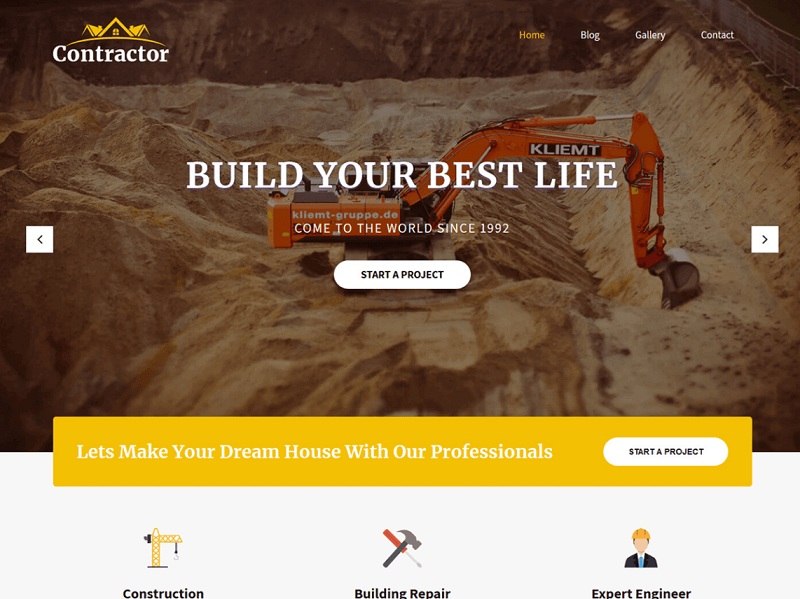 SKT Contractor Free Construction Company WordPress Themes