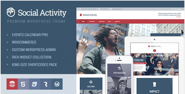 SOCIAL ACTIVITY Best Political WordPress Themes