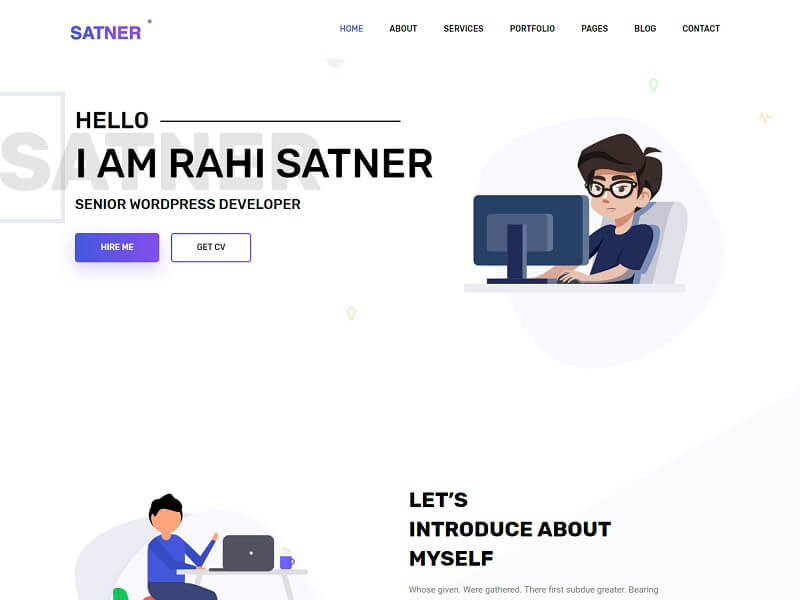 Satner: Free Resume HTML Templates
