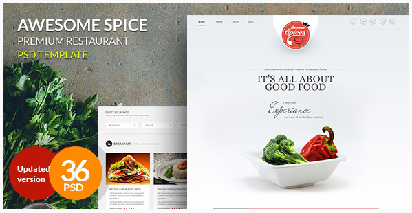 Awesome Spice: PSD Website Templates