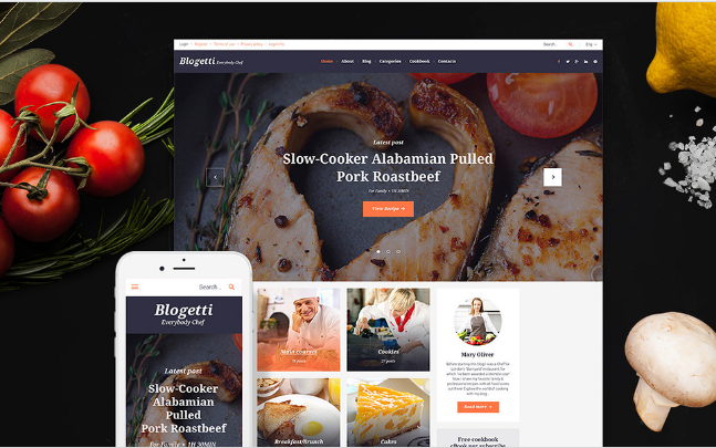 bloggeti Best Responsive WordPress Food Themes