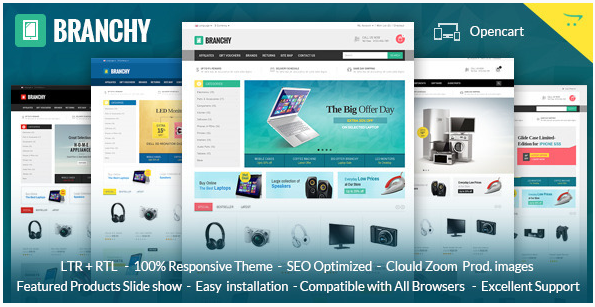 Branchy: Best OpenCart eCommerce Themes