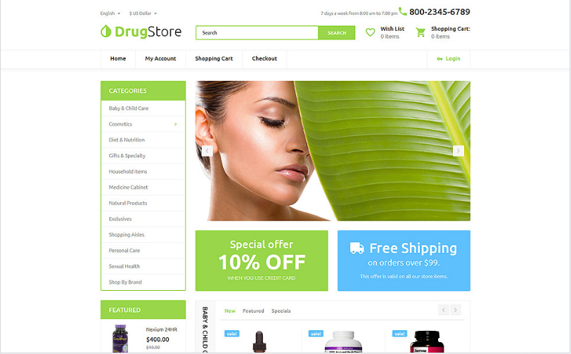 Drugster: Best OpenCart eCommerce Themes