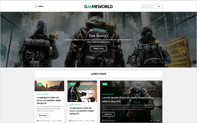 Gameworld: Best WordPress Gaming Themes