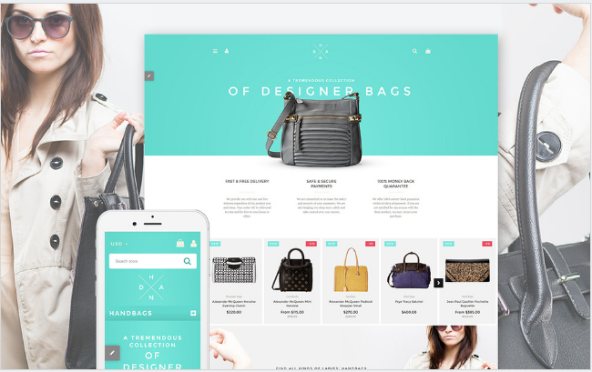 Handbag Boutique: Responsive e-commerce Shopify Themes