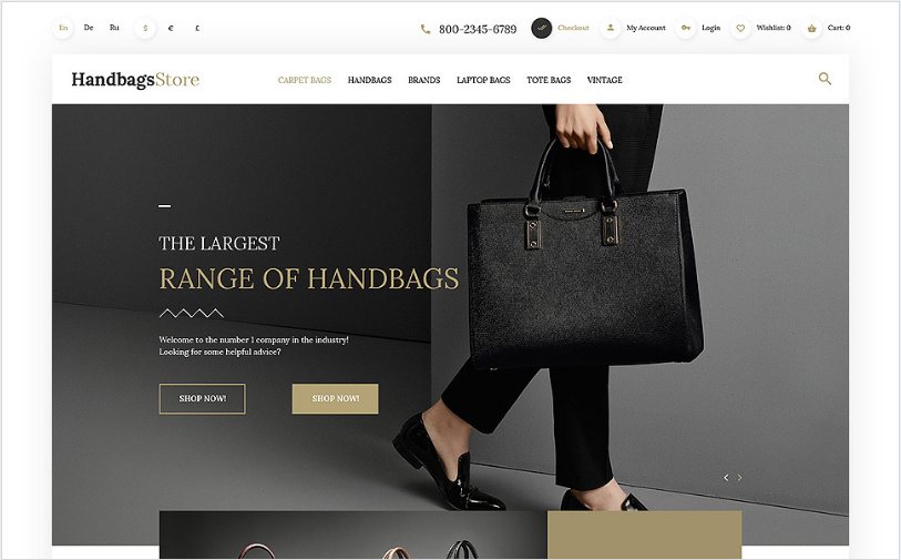 Handbag: Best OpenCart eCommerce Themes