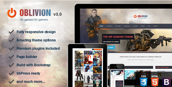 oblivion Best WordPress Gaming Themes