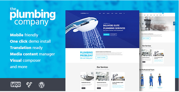 Plumbing: Construction Company WordPress Themes