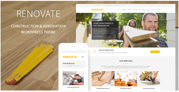 Renovate: Construction Company WordPress Themes