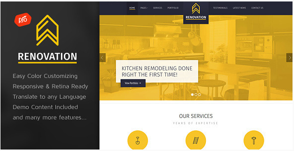 renovation Construction Company WordPress Themes wpshopmart