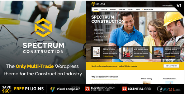Spectrum: Construction Company WordPress Themes