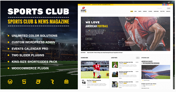 sports club Best WordPress Sports Themes wpshopmart