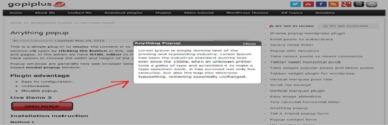 Anything Popup Free WordPress Popup Plugins