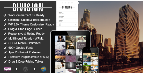 Division - Fullscreen Portfolio Photography Theme