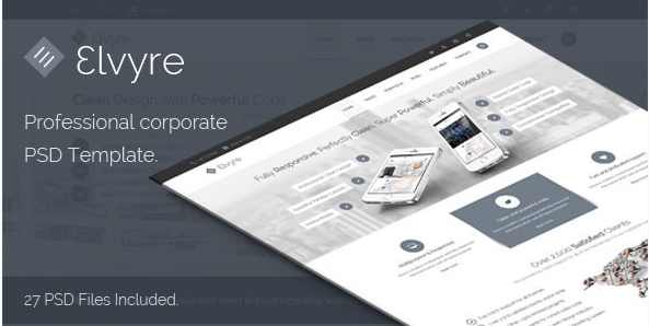 ELEVRY: Best Corporate PSD Templates