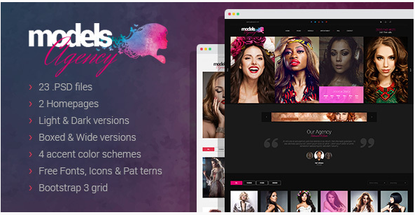 MODELS: Best Photography PSD Website Templates