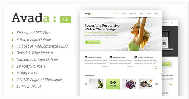 Avada: Best Corporate PSD Templates wpshopmart