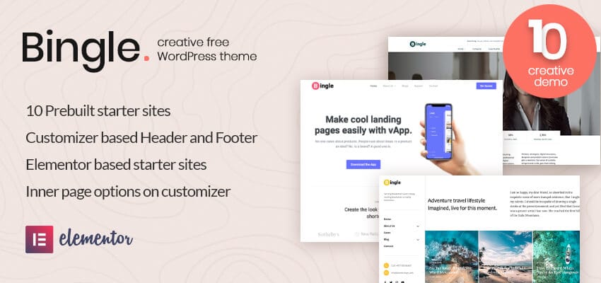 bingle free wordpress theme