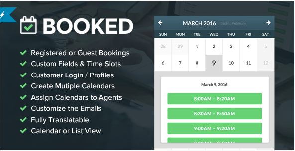 Booked Appointments: Best Premium WordPress Appointment Booking Plugins