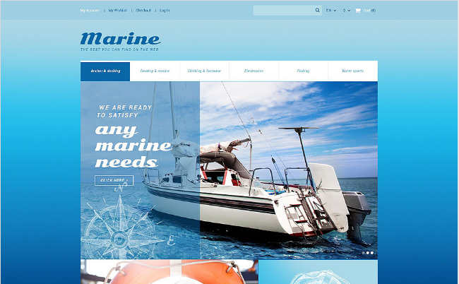 Marine: Best New eCommerce Magento Themes