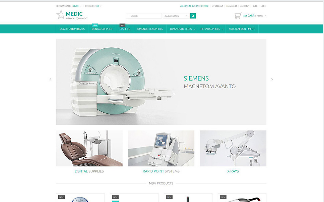 Medical: Best New eCommerce Magento Themes