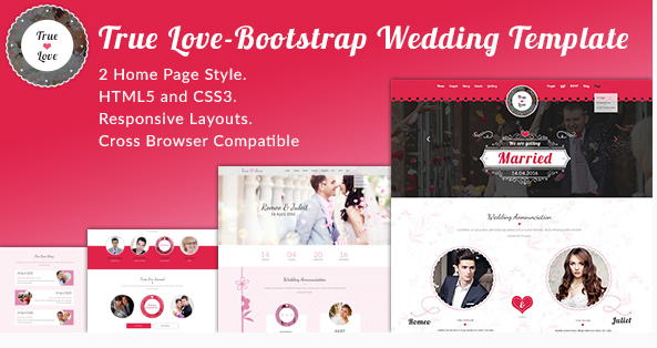 true love Best Wedding Html Templates