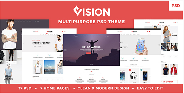 vision Best eCommerce PSD Website Templates