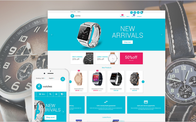 Watches: Best New eCommerce Magento Themes