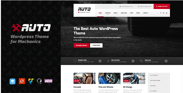 Auto - Ideal Car Mechanic and Auto Repair Template for WordPress