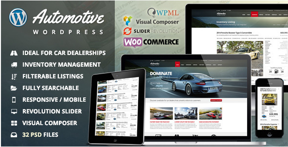 Automotive Car Dealership Business WordPress Theme Best Car WordPress Themes wpshopmart