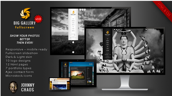 BIG Gallery: Best Fullscreen HTML Templates