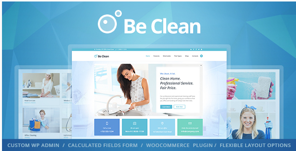 Be Clean - Cleaning Company, Maid Service & Laundry WordPress Theme