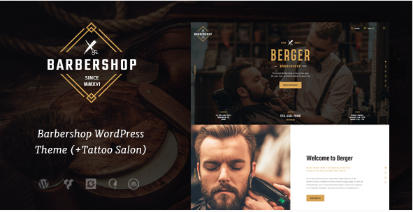 Berger  Barbershop & Tatoo WordPress Theme